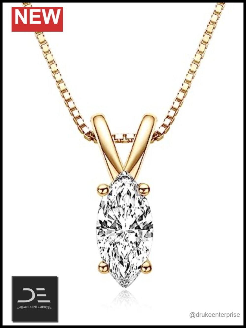925 Sterling Silver CZ Solitaire Pendant Necklace 18in